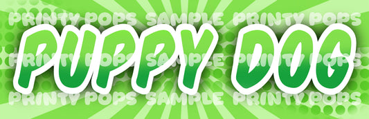 Puppy Dog - DIGITAL Word Face Painting Menu Card