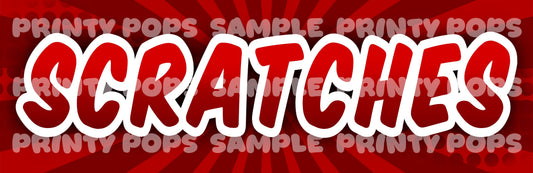Scratches - DIGITAL Word Face Painting Menu Card