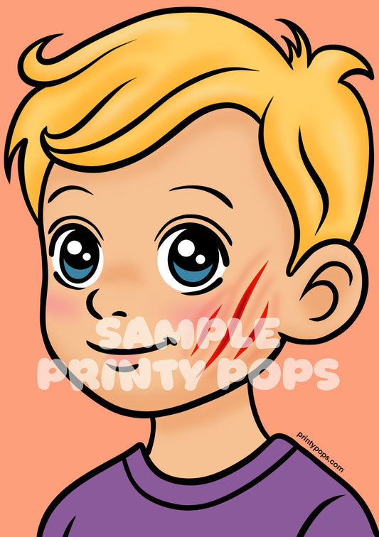 Scratches - Printed Face Painting Menu Card