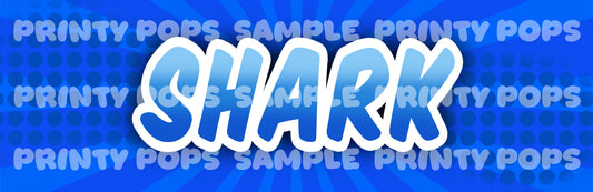 Shark - DIGITAL Word Face Painting Menu Card