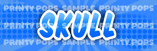 Skull - DIGITAL Word Face Painting Menu Card