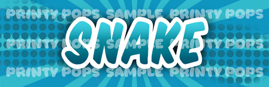 Snake - DIGITAL Word Face Painting Menu Card