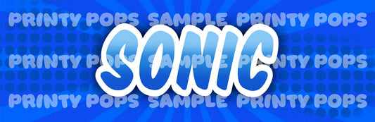 Sonic - DIGITAL Word Face Painting Menu Card