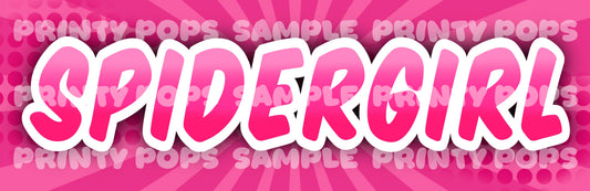 Spidergirl - DIGITAL Word Face Painting Menu Card
