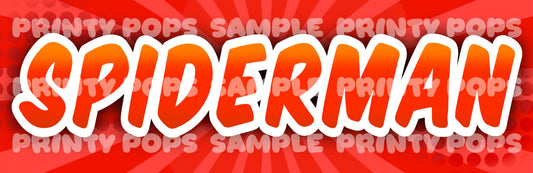 Spiderman - DIGITAL Word Face Painting Menu Card