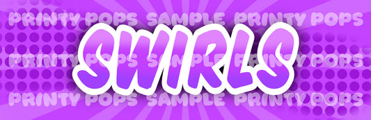 Swirls - DIGITAL Word Face Painting Menu Card