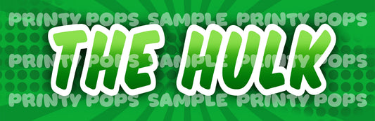 The Hulk - DIGITAL Word Face Painting Menu Card