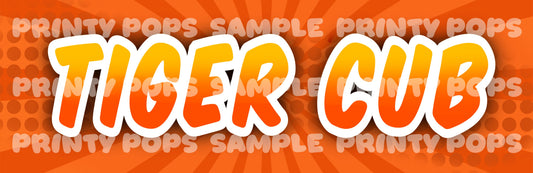 Tiger Cub - DIGITAL Word Face Painting Menu Card