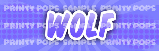 Wolf - DIGITAL Word Face Painting Menu Card