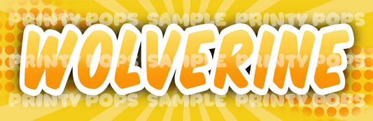 Wolverine - Printed Word Face Painting Menu Card